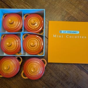 Le Creuset Orange Mini Cocottes Set